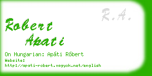 robert apati business card