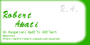robert apati business card